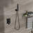 10 Inch Square Dual Shower Head System - Wall Mounted, Oil Rubber Bronze Mounted With-120883178