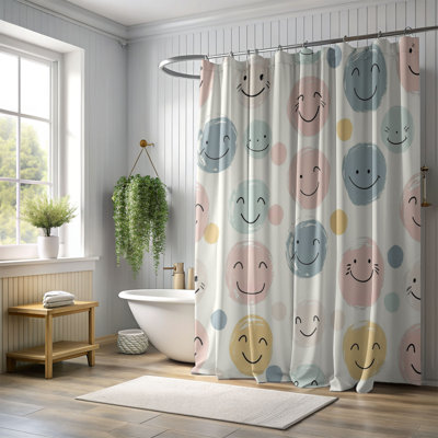 Playful Smileys - Rideau de douche standard 1 pièce