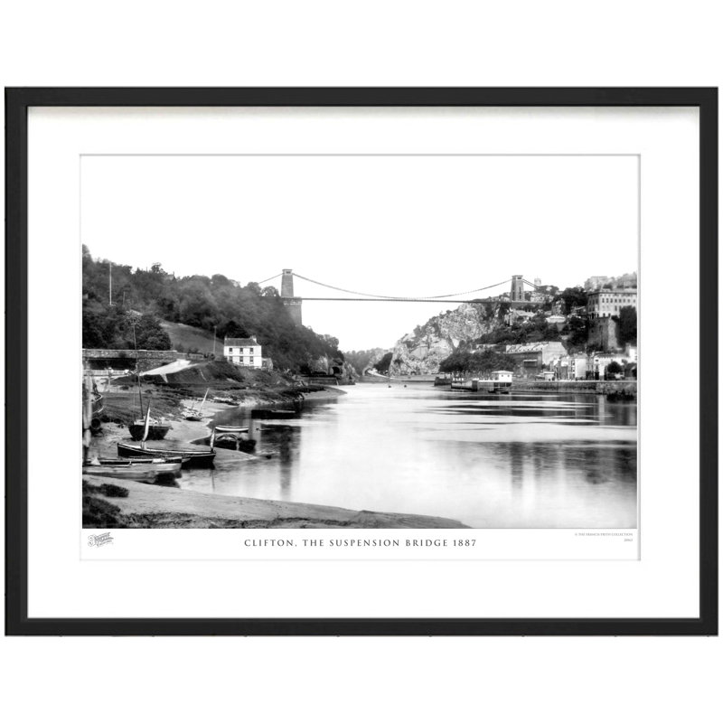 Clifton, The Suspension Bridge 1887 - Single Picture Frame Print, 28cm H X 36cm W x 2cm D