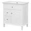 Meuble-lavabo moderne 30 po avec lavabo en céramique et cadre en bois Virello-125902282