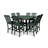 POLYWOOD Vineyard 9-Piece Nautical Trestle Bar Set-29563494