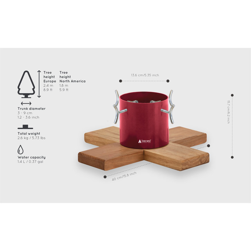 Live Tree Stand For Max. Tree Height 6 - 7.9 Ft., Red