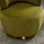 Fauteuil d'appoint pivotant à 360 degrés pour adultes, fauteuil rond rembourré en velours moelleux pour le salon, la chambre à coucher, le bureau-1383426312