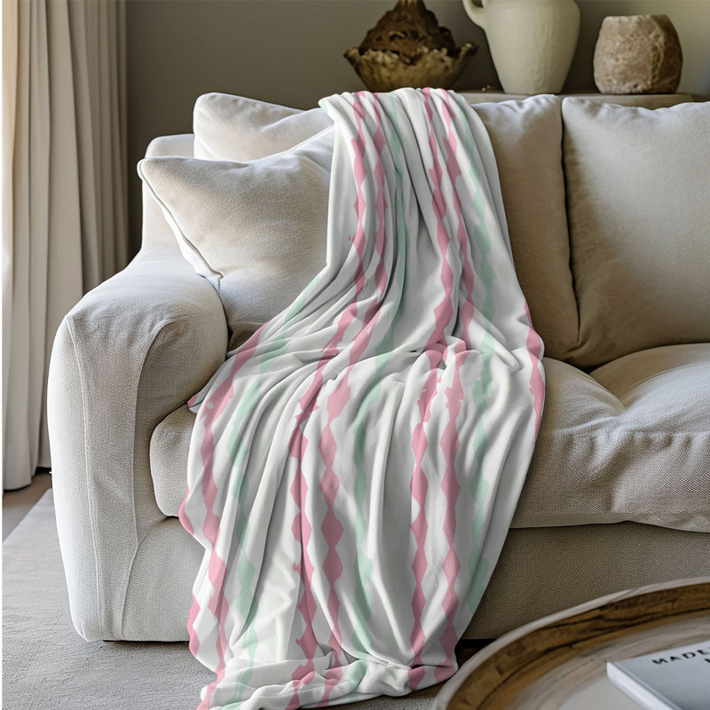 Pastel Shapes - 1 pièce Sherpa Premium, Lit simple