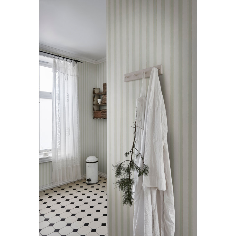Arv Striped Wallpaper Roll by Studio Sandberg, Light Green