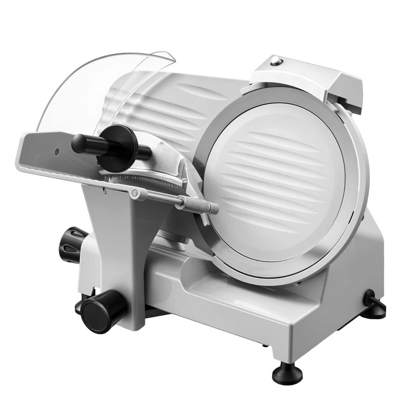 Commercial Meat Slicer, 300W Electric Cutter, Removable 10" Carbon Steel Blade and Food Tray, 0-0.47" Adjustable Thickness Food Slicer Machine, Ham, Baguett, Steak, ETL Approved