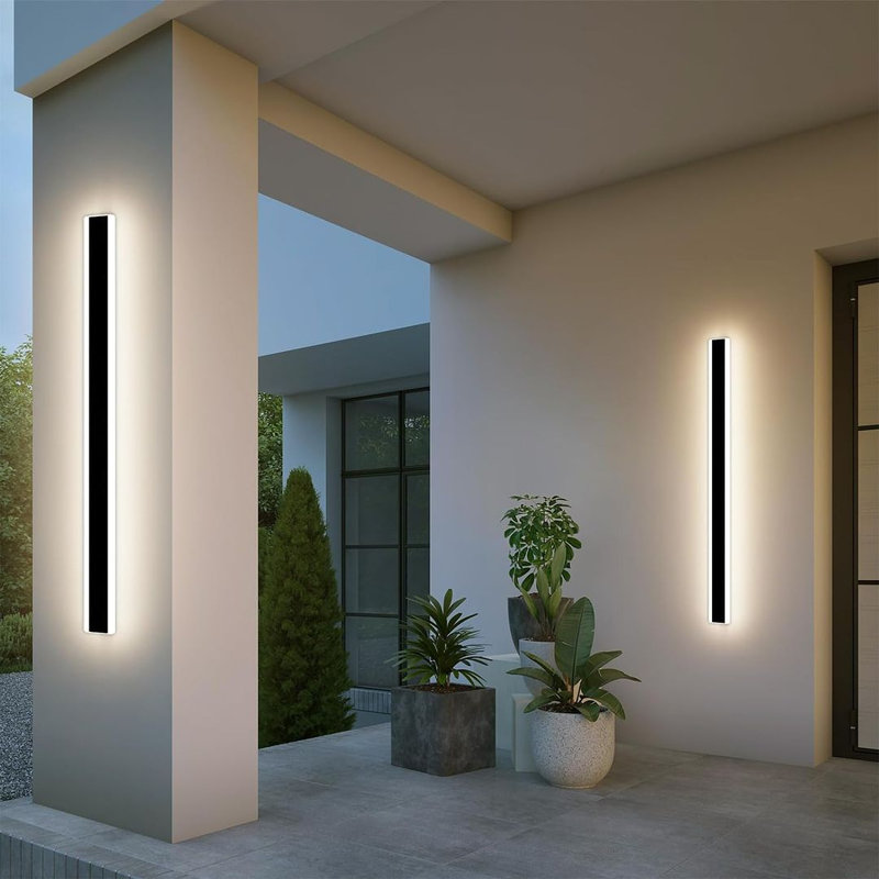 Applique murale à DEL en aluminium Jeramie, H 39,40 po x l 3,54 po x P 2,76 po