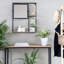 Metal Flat Wall Mirror with Shelves