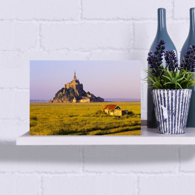 View Of Mont Saint Michel, Normandy, France Abstract Contemporary Landscape Nature Wall Art