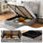 Braya Hydraulic Lift and Storage Upholstered Flat Bed with High Headboard-536281617-536281710