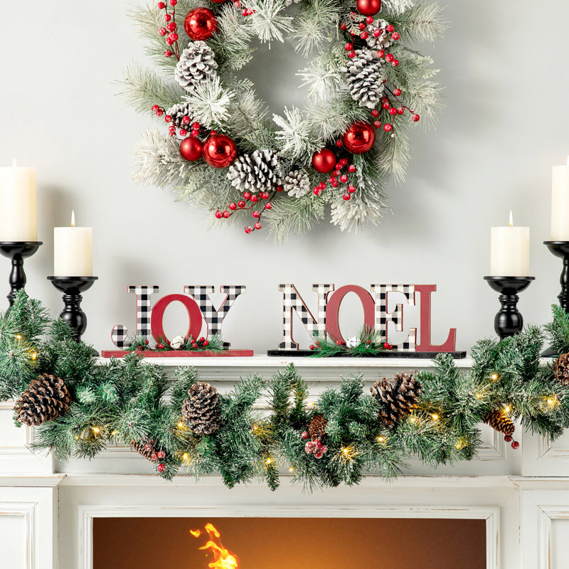 Ensemble de 2 décorations de Noël Joy and Noel