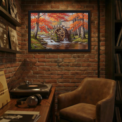 Paysage et nature, automne, ruisseau, moulin à eau, roue, paysage