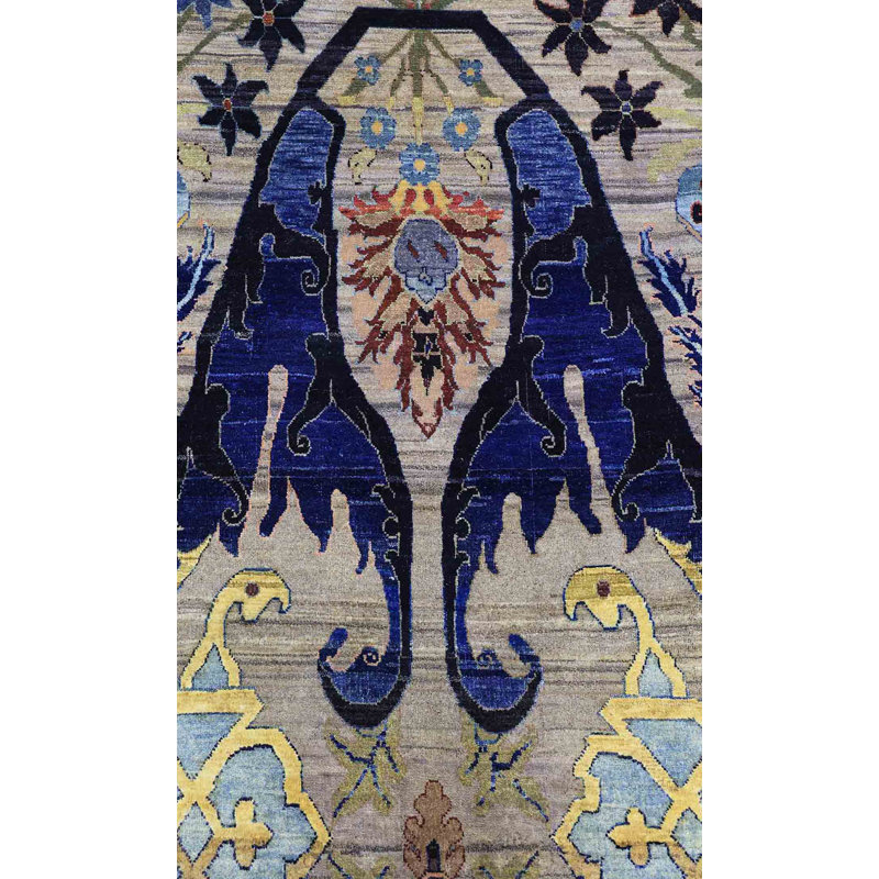 Tapis rectangulaire tissé à la main Silk Treasures