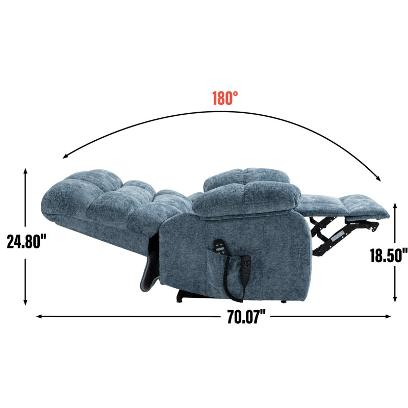 Fauteuil inclinable électrique électrique à deux moteurs Chenille