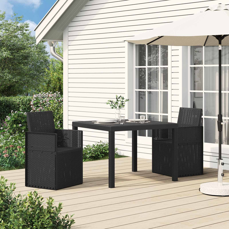 Patio Dining Armchair, 2, Anthracite