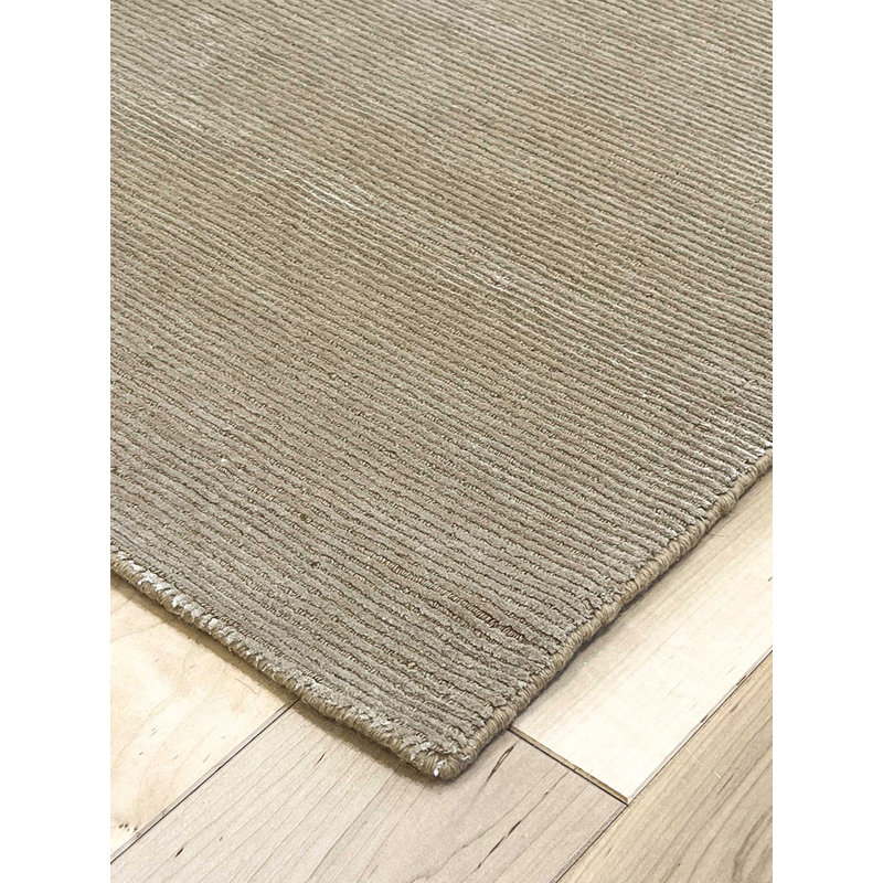 Faille Cut and Loop Handwoven Area Rug in Beach