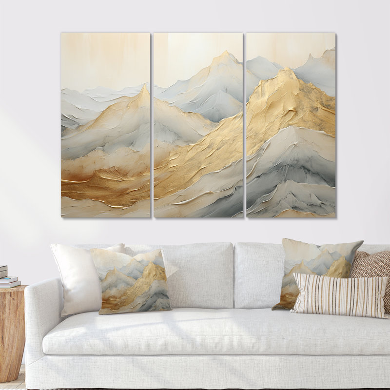 Ensemble de décoration murale Alpine Mountain Harmony, Toile tendue, H 32 po x l 48 po x P 1 po