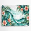 Bordure tropicale côtière, art mural en métal vert-812238806