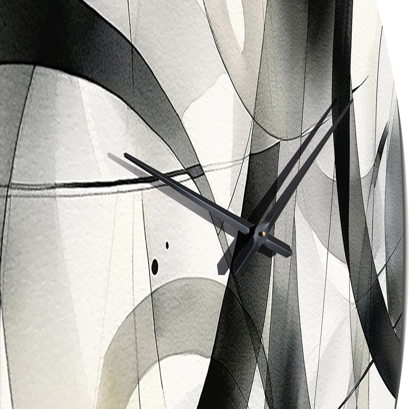 Horloge murale abstraite neutre en métal XV, Petit