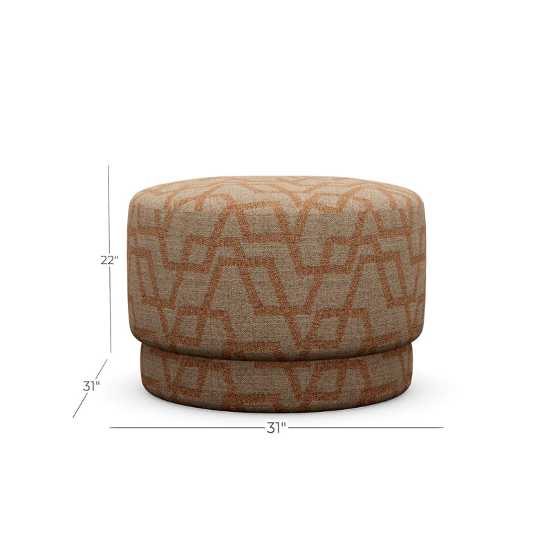 Cremini Small Ottoman, Keegan 225729