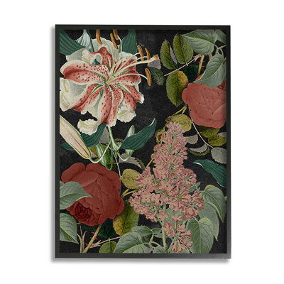 Tropical Bohemian Floral Illustration Green Red by Daphne Polselli - Graphic Art