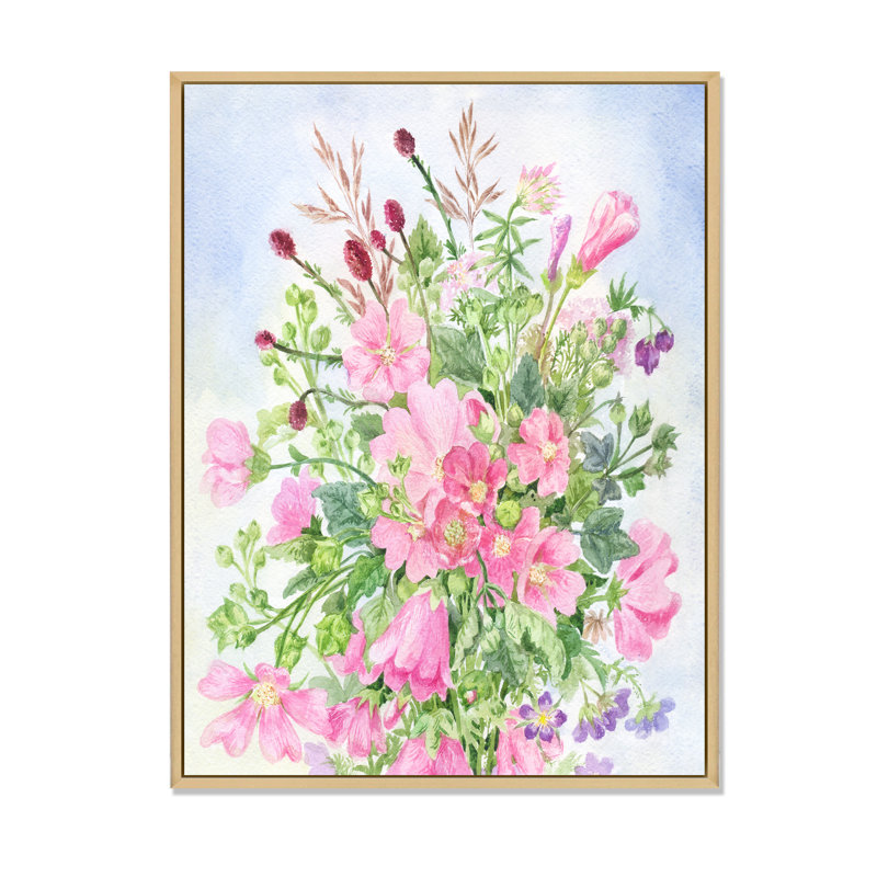 «Blossoming Wild Flowers In The Meadows II», reproduction d'art sur toile traditionnelle, H 20 po x l 12 po x P 1,5 po