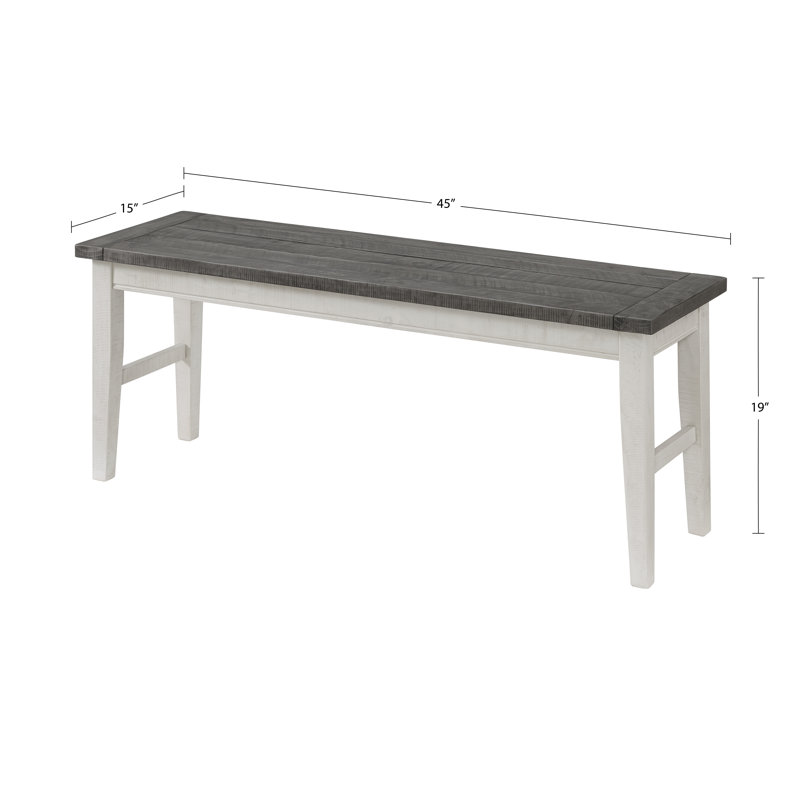 Banc de salle à manger en bois massif Audee Breonna