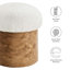 Modway Breeze Boucle Upholstered Ottoman In Ivory Burl
