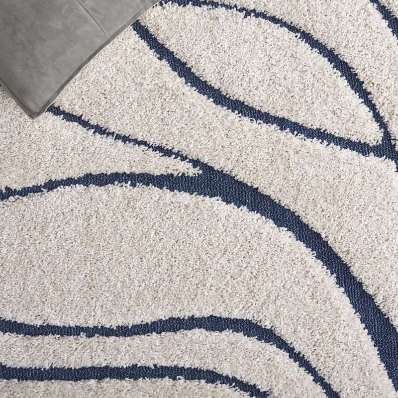 Tanysha Geometric Shag Area Rug, Rectangle 183 X 244