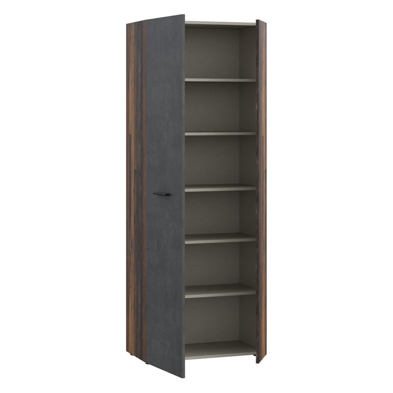Shilu 18 Pair Shoe Storage Cabinet, Grey/Vintage Oak