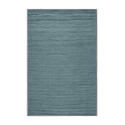 Machine Washable Solid Gray Area Rug