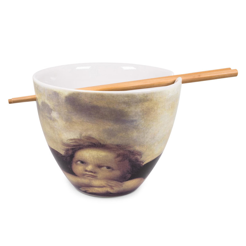 Service de vaisselle japonais Bowl Bop Cherub | Bol Ramen 16 onces, baguettes