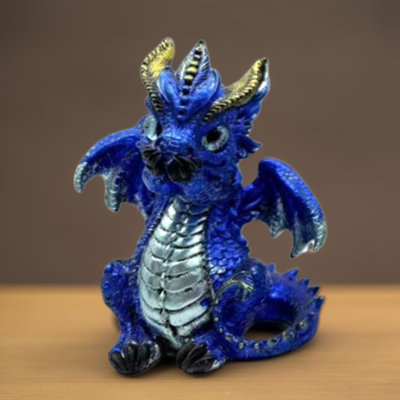 5.5"H Blue Dragon no Speak Figurine