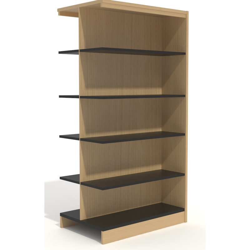 Bibliothèque standard Yursa, Chêne naturel, H 72 po x l 37 po x P 23,5 po