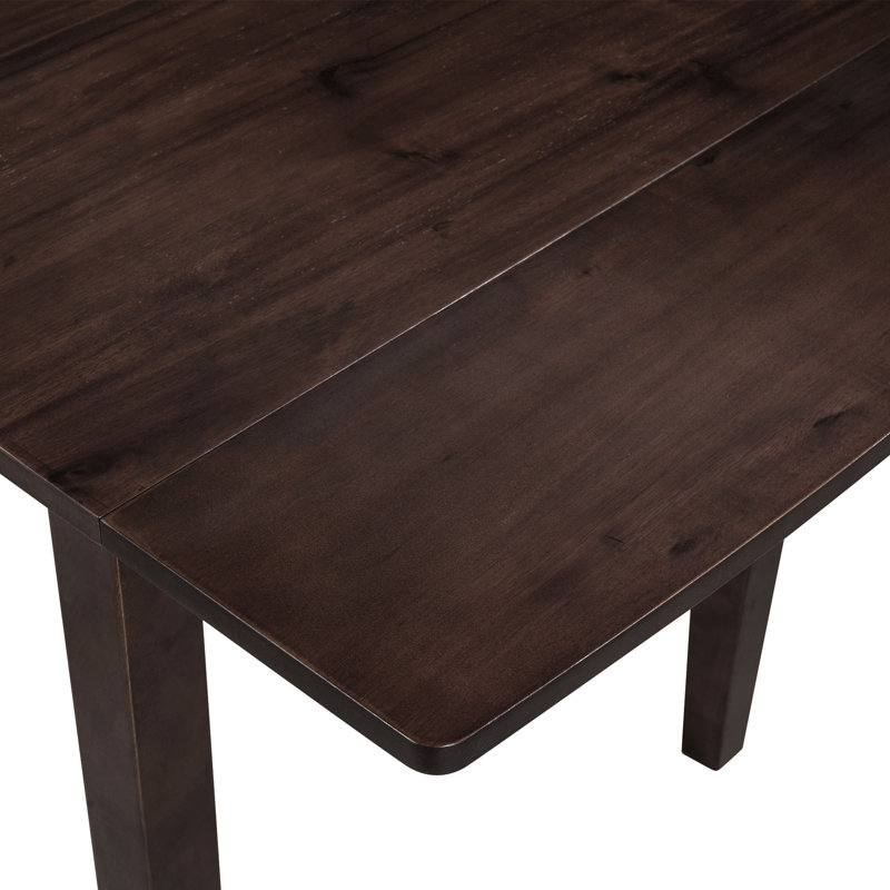 Ensemble de table de salle à manger moderne extensible en bois, conception espresso peu encombrante
