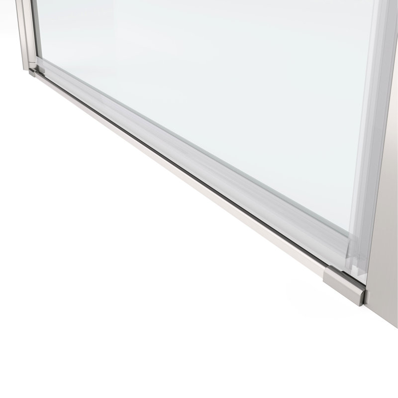 Porte de douche réglable à pivot - verre trempé de 1/4 po, système lisse avec verre 30-31 3/8 po