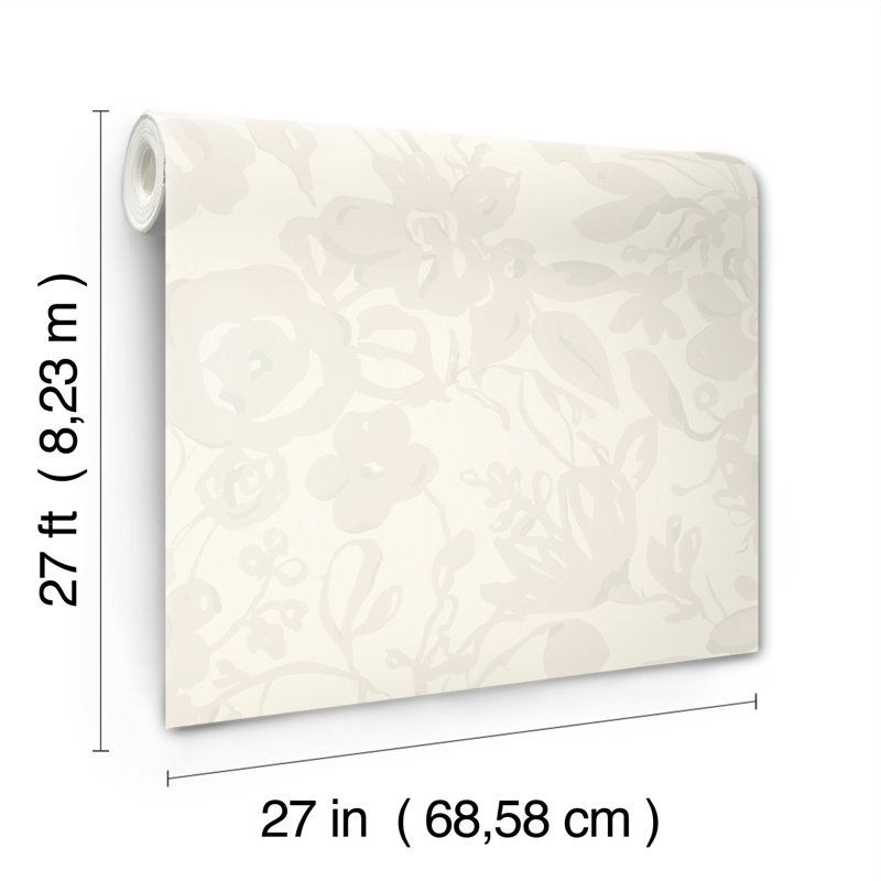 Floral Wallpaper, Pearl