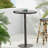 Round Iron Outdoor Dining Table , 26.01 " W 26.01 " D