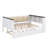 Space-Saving Wooden Daybed Featuring Plush Back Cushion, Storage Shelves, USB Outlet & Roll-Out Guest Trundle