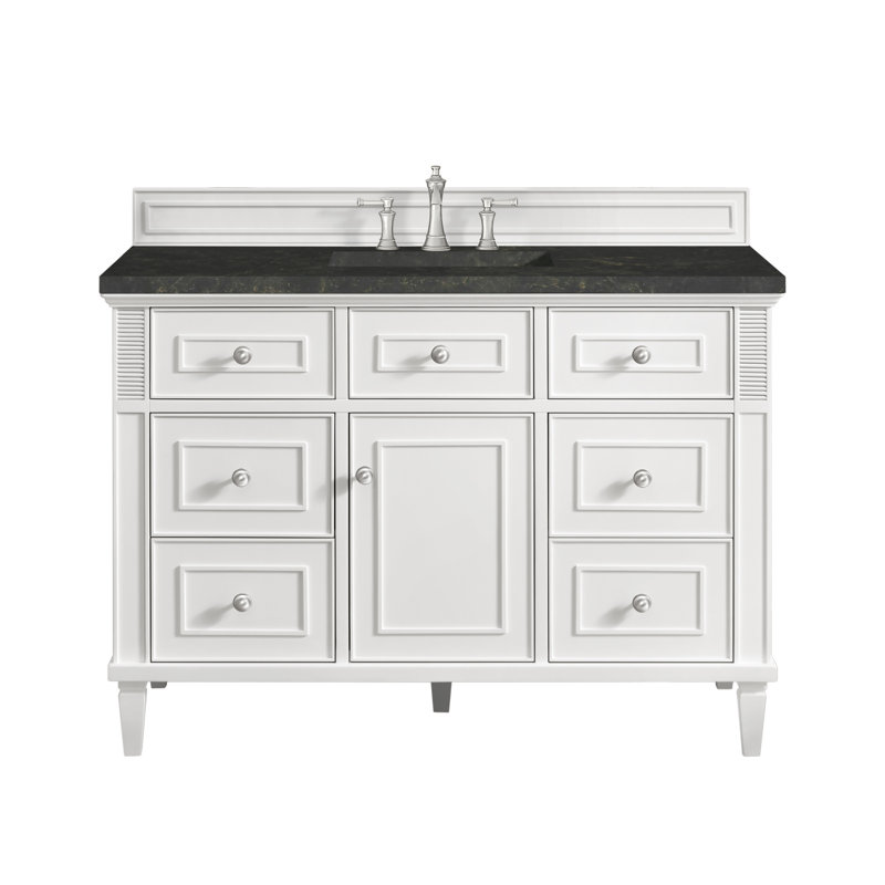 Lorelai 48'' W Single Vanity, Bright White, Phantome Eclos, 8" Widespread