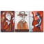 «Vibrant Red», guitare européenne, jouer au poker, abstrait, grandes impressions sur toile, art mural-1712465260