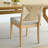 7-Piece Coastal Oak Extendable Dining Set With Woven Rope Chairs
