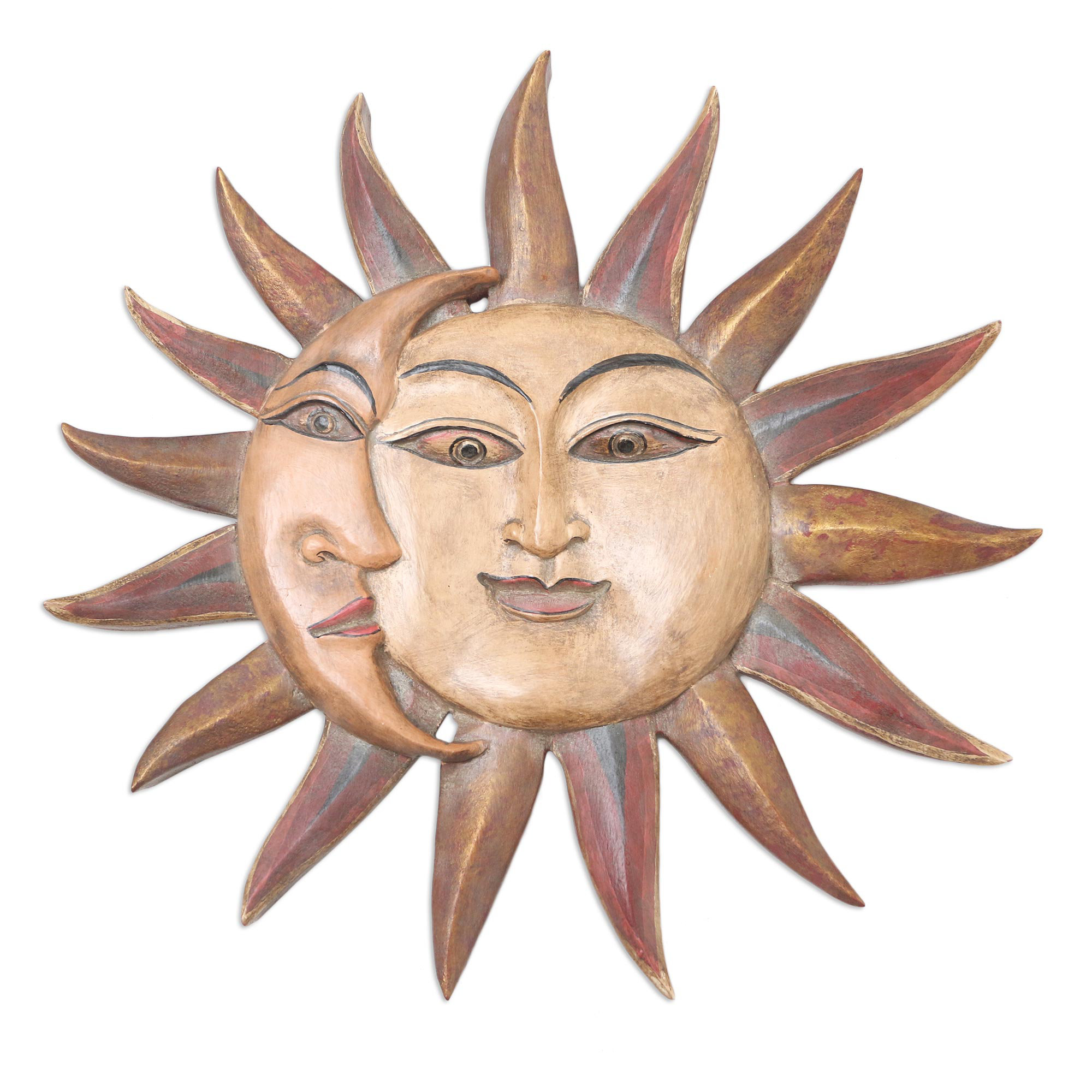 Bungalow Rose Shine and Moon Wood Relief Panel Wall Décor | Wayfair
