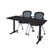 Cain T-Base Training Seminar Table & 2 Cadence Nesting Chairs