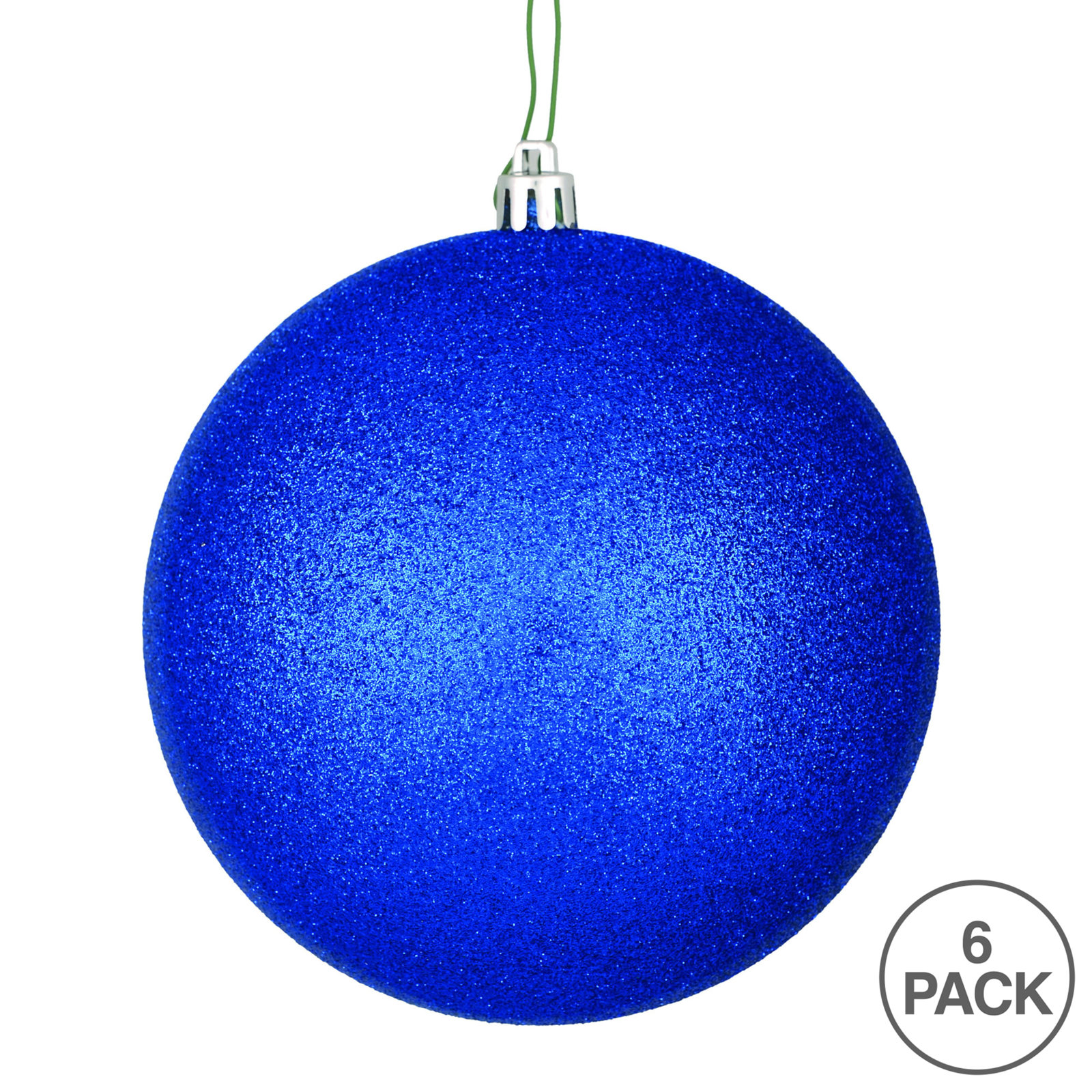 Holiday Décor Ball Ornament, 4" H x 4" W x 4" D, Midnight Blue