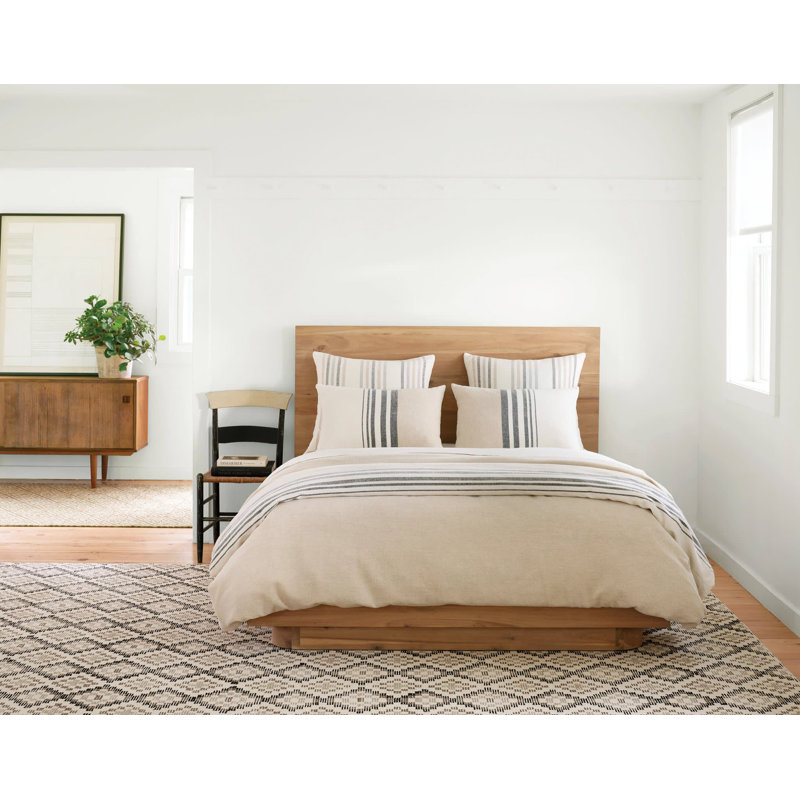 Linen Chenille Stripe Duvet Cover, King Duvet Cover