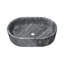 Bathroom Vessel Sink Made From Gray Natural Marble, Unique Pattern, Smooth Surface, Spacious Basin Hand - Finished,
