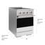 ZLINE 24 in. Satin Stainless Marino Induction Range with 3 Element Cooktop and White Matte Door