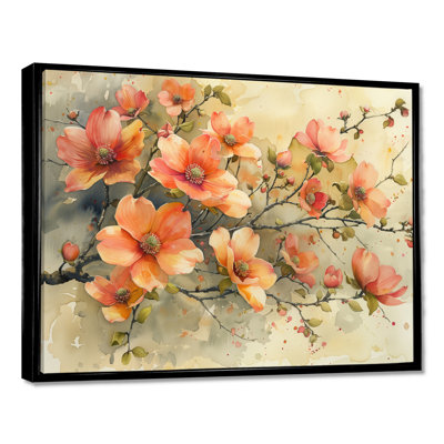 «Pink Beige Summer Breeze Dogwood II - Cornouiller, art mural