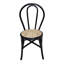Ensemble de 2 chaises de salle à manger en rotin noir 15,5 x 20,5 x 35,5 po